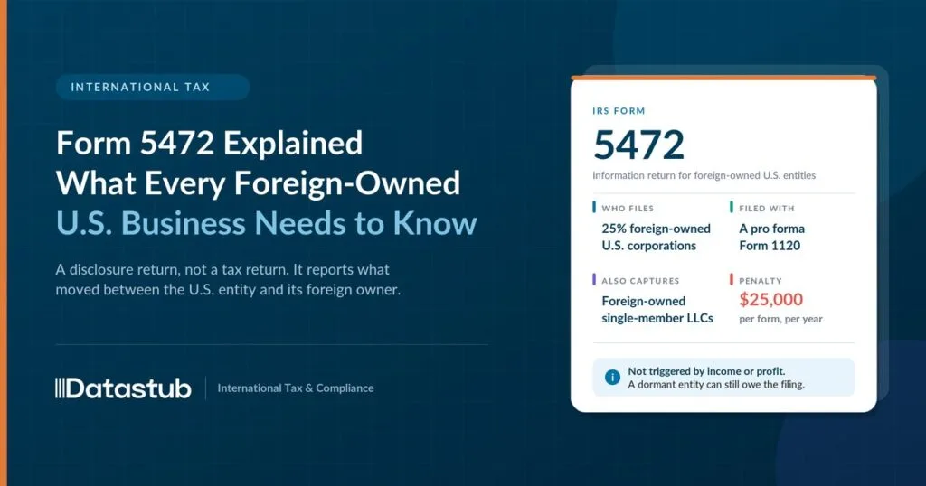Form 5472 Explained: What Every Foreign-Owned U.S. Business Needs to Know